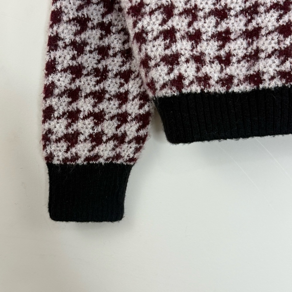 Maeve X Anthropologie Houndstooth Cardigan Sweater Old Money Preppy Size L NWT - Picture 8 of 15